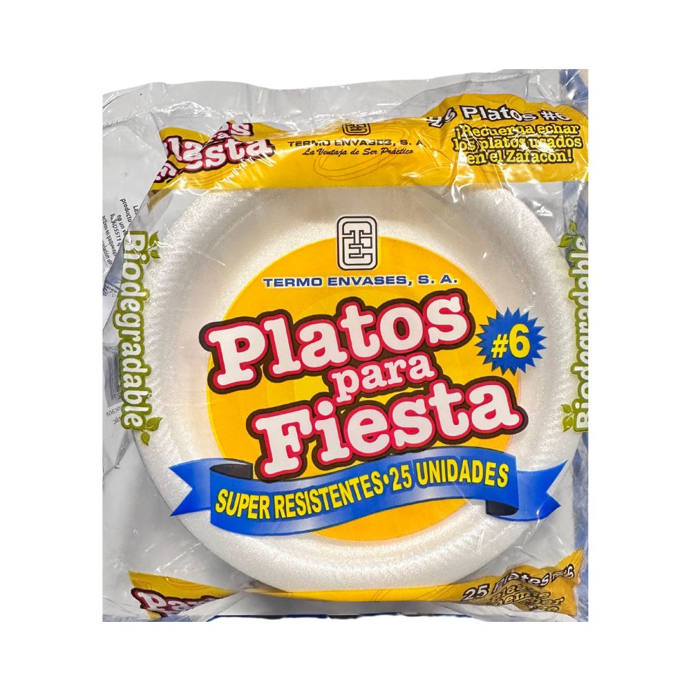 PLATO DESECHABLE DE FOAM 25 UN TERMO ENVASES