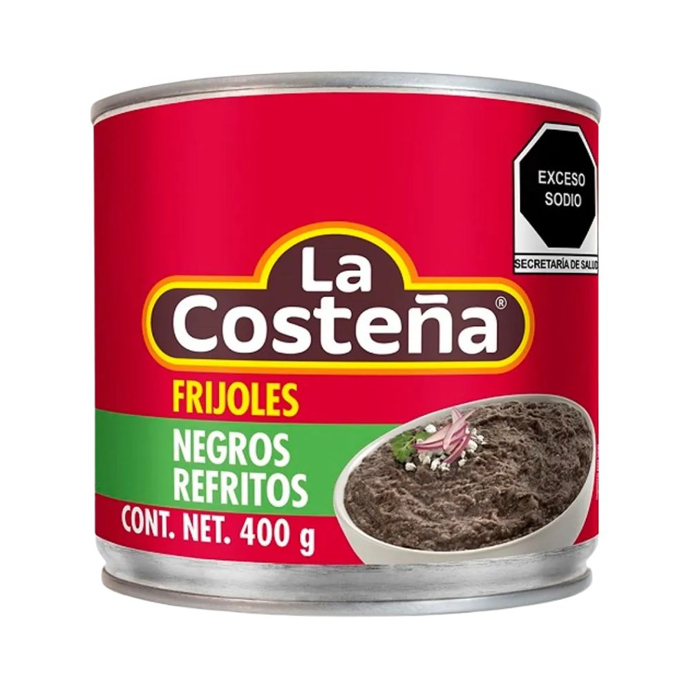 FRIJOLES NEGROS REFRITOS 400GR LA COSTENA