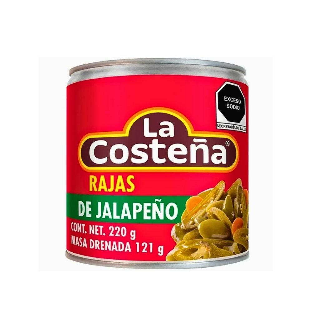 RAJAS JALAPENOS EN ESCABECHE 220 GR LA COSTENA