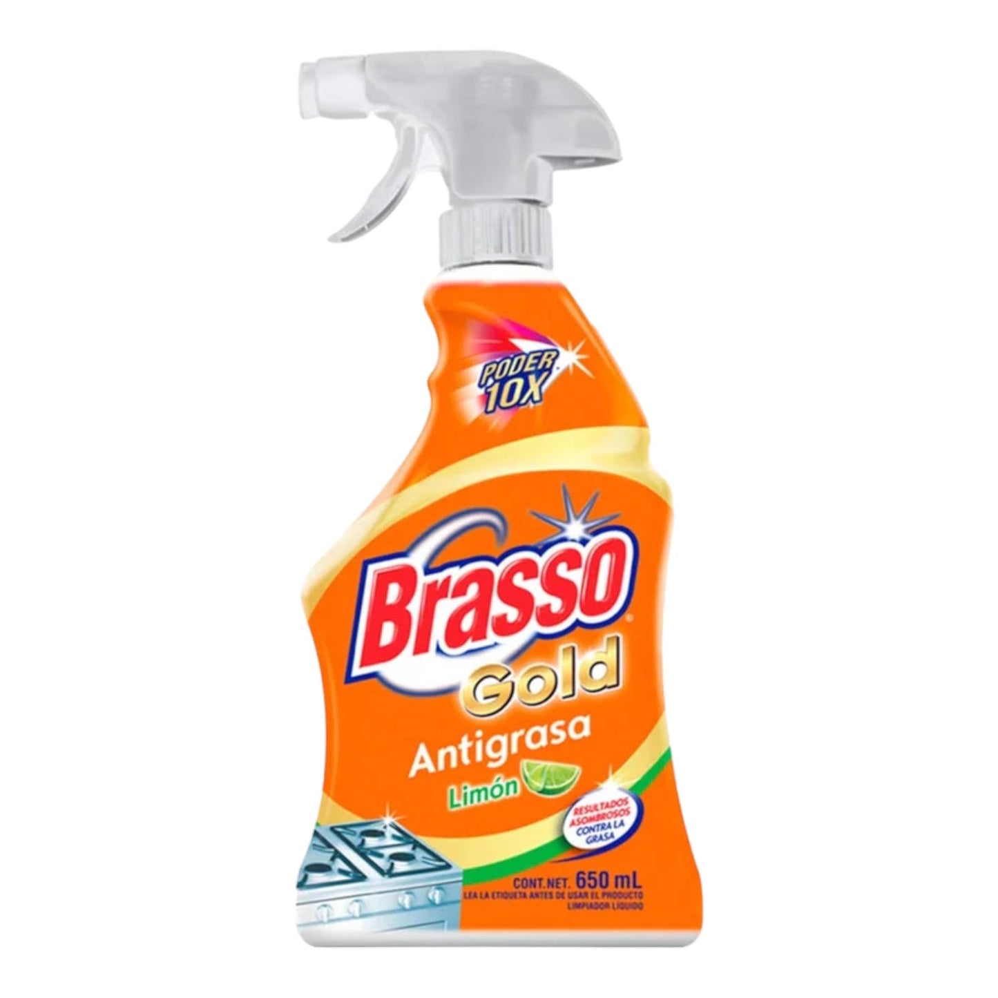 DESENGRASANTE EN SPRAY BRASSO GOLD ANTIGRASA LIMON 650 ML BRASSO