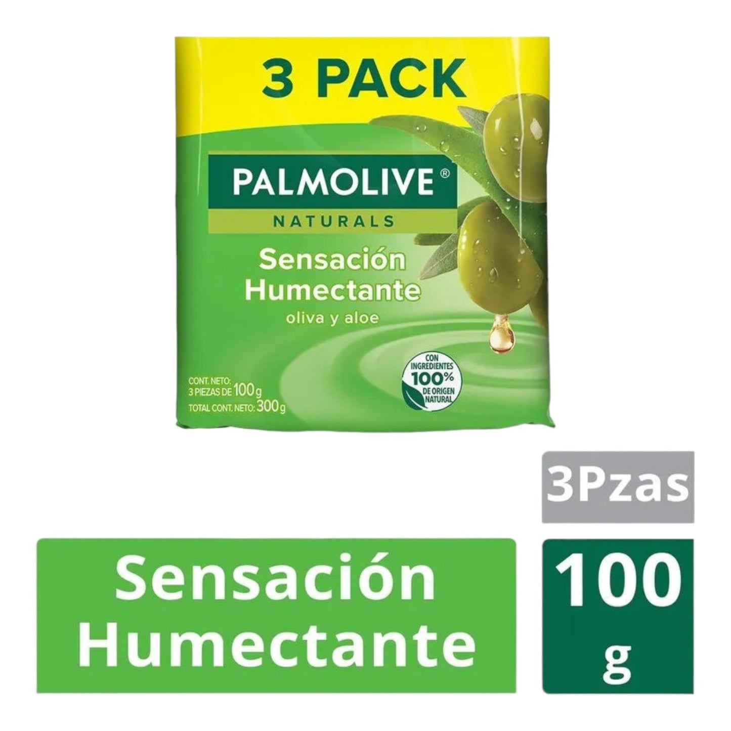 JABON OLIVA & ALOE 100 GR C/U 3PACK PALMOLIVE