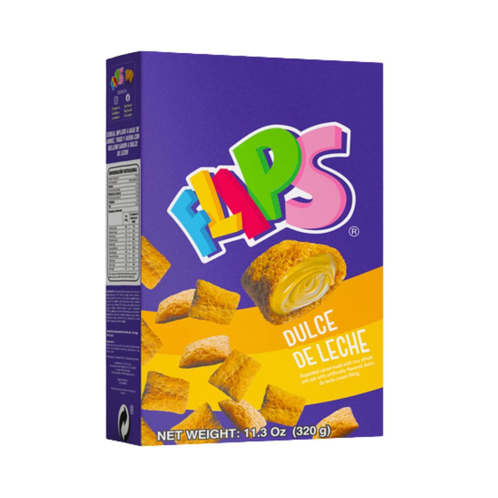 CEREAL RELLENO DULCE DE LECHE 320GR FLIPS