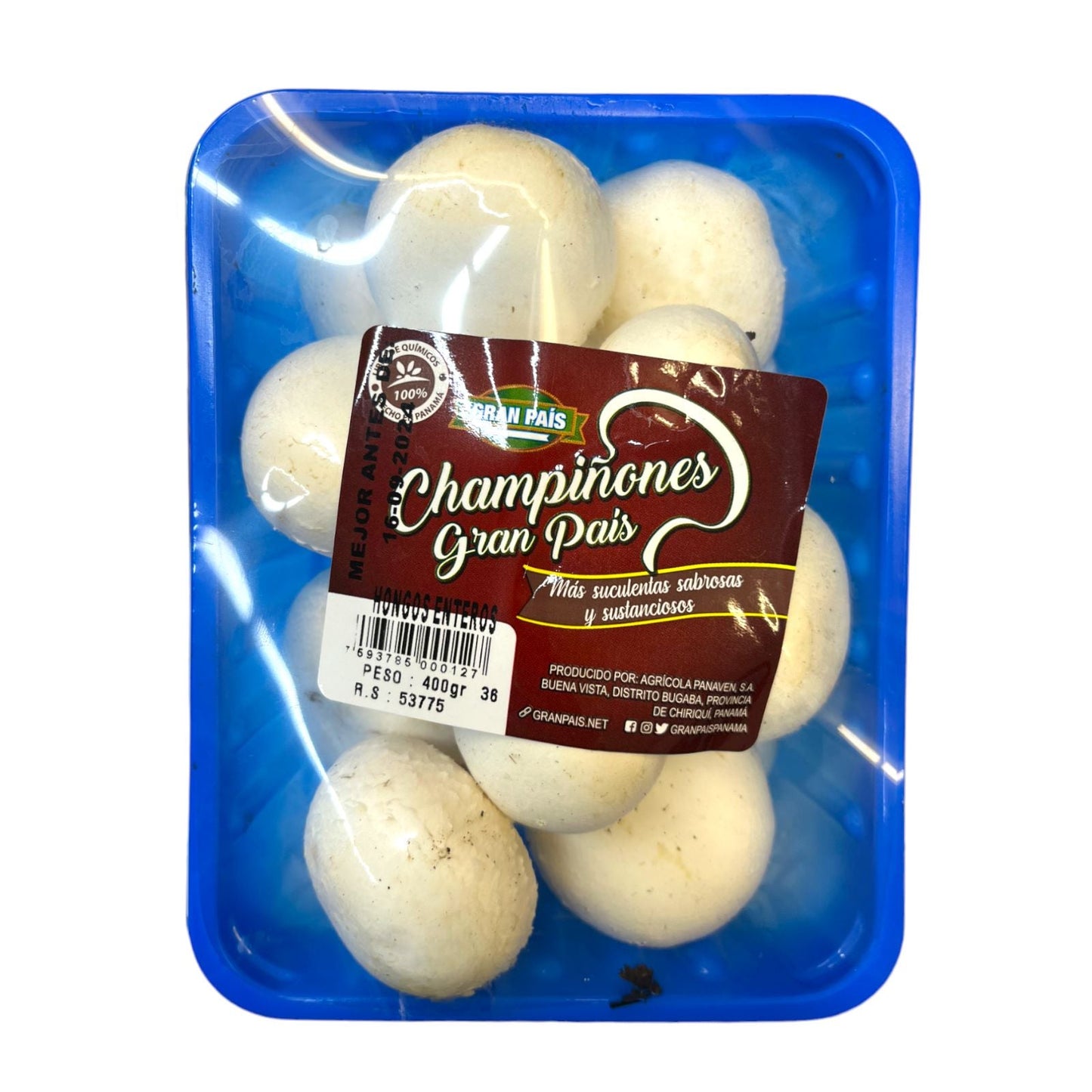 HONGOS ENTEROS EN BANDEJA 400 GR GRAN PAIS