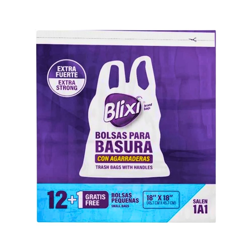 BOLSA BLANCA PEQUEÑA CON AGARRADERAS 18X18 12 UN