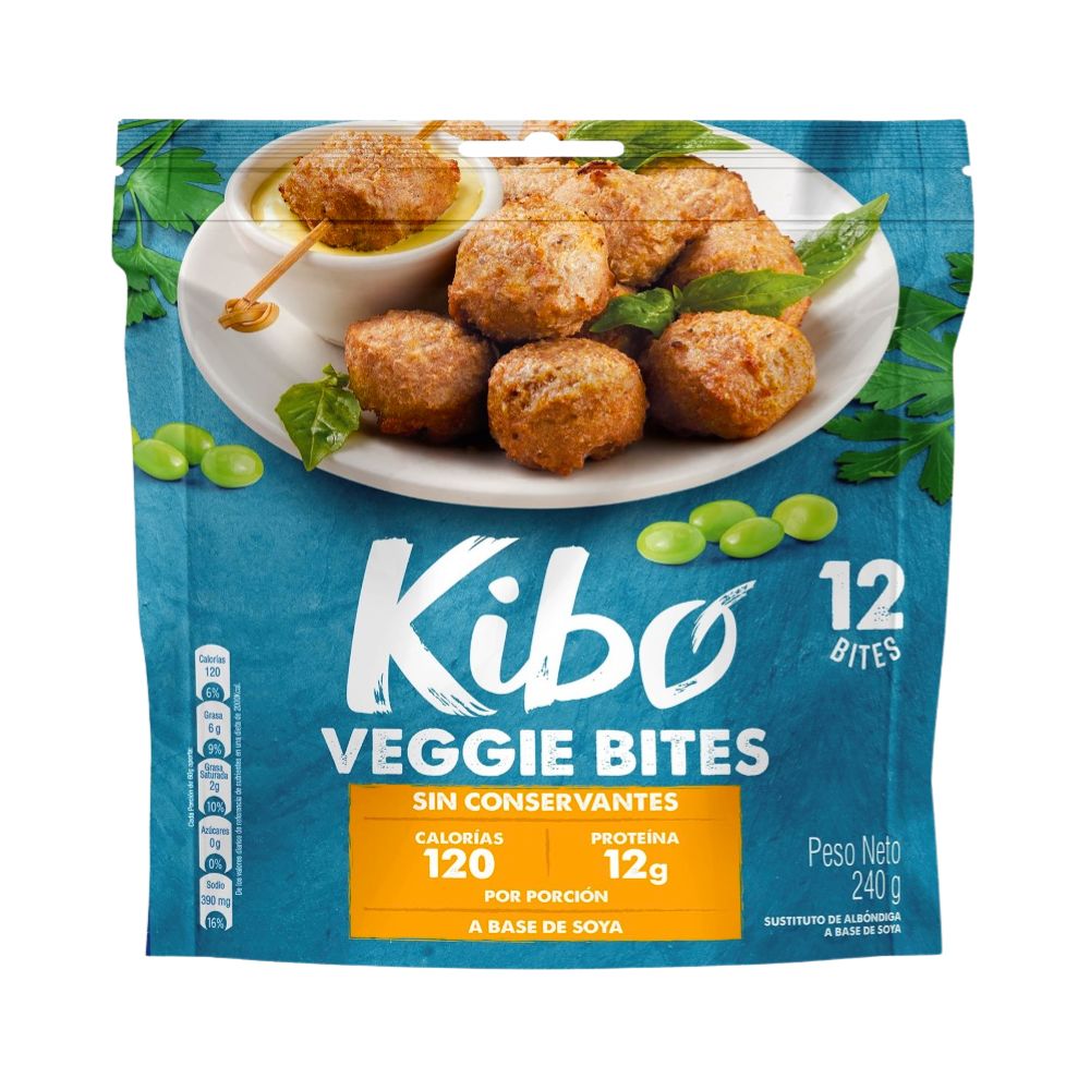 VEGGIE BITES 240 GR 12 UN KIBO