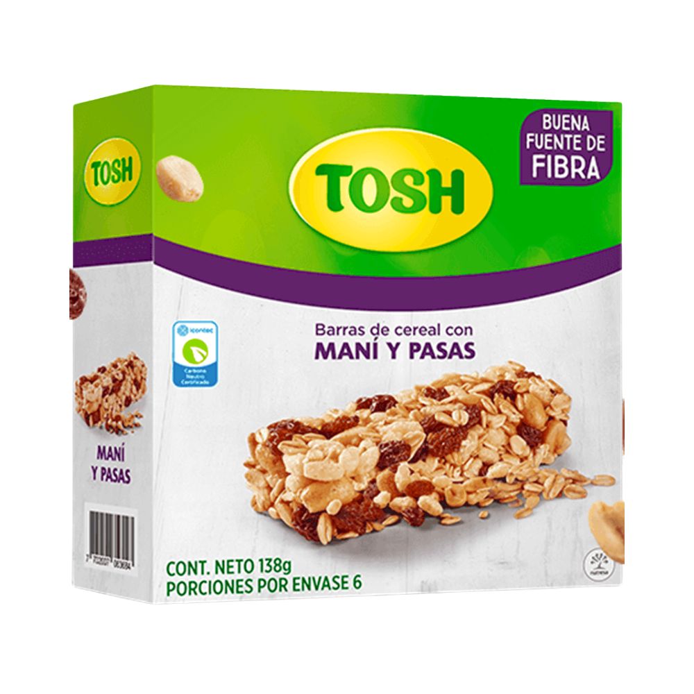 BARRA CEREAL MANI PASAS 138GR POZUELO