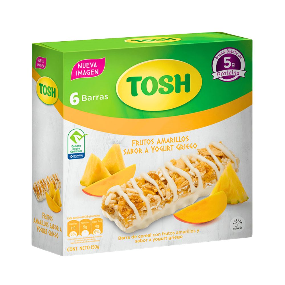 BARRA FRUTOS AMARILLOS 150GR TOSH