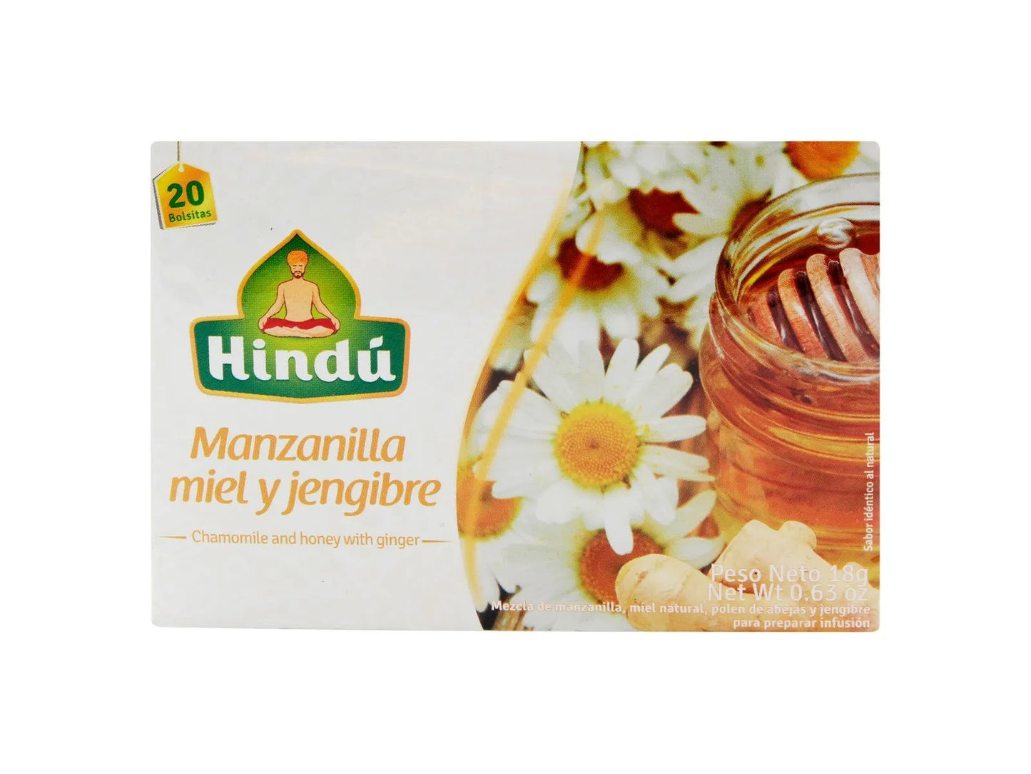 TÉ MANZANILLA-MIEL-JENGIBRE 20 SOBRES TE HINDU