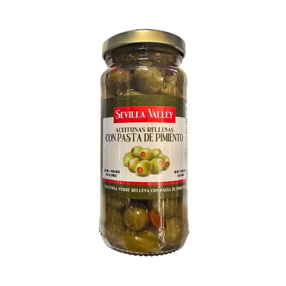 ACEITUNAS RELLENAS CON PIMIENTO SEVILLA VALLEY 140 GR SEVILLA VALLEY