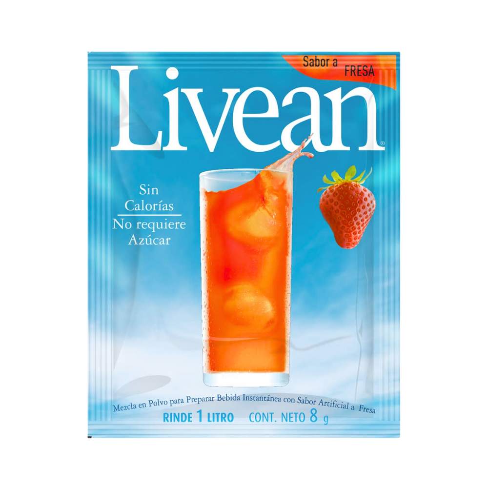 BEBIDA INSTANTANEA FRESA 8 GR LIVEAN