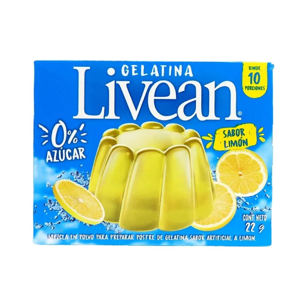 GELATINA LIMON S/AZUCAR 22 GR LIVEAN
