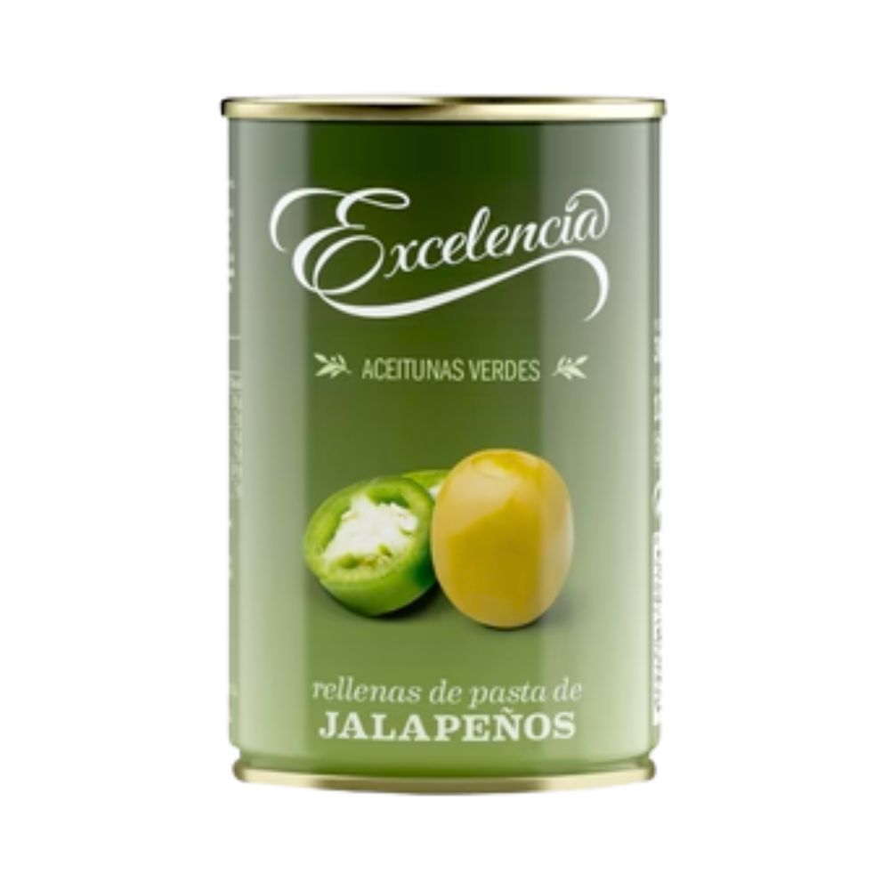ACEITUNA VERDE JALAPEÑO 300GR EXCELENCIA