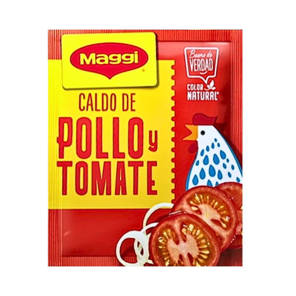 CALDO DE POLLO Y TOMATE 4 UNI DE 50 GR MAGGI