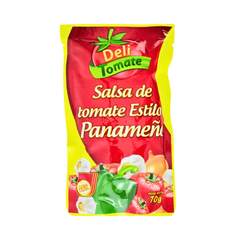 SALSA DE TOMATE ESTILO PANAMENO 70 GR DELI TOMATE