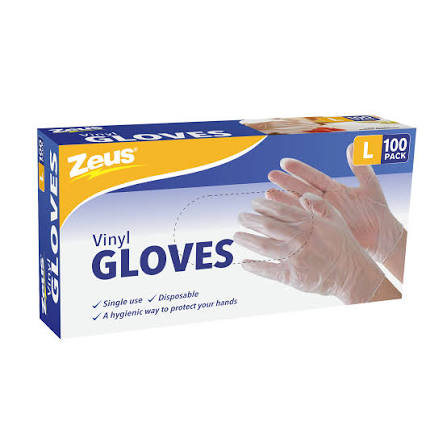 GUANTES DESECHABLES VINIL LARGE 100un - UBL