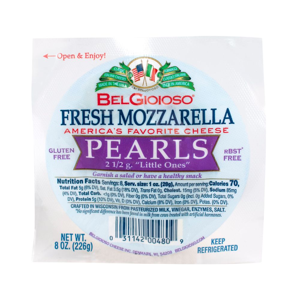 PEARLS CHEESE MOZZARELLA FRESH 8OZ BELGIOIOSO