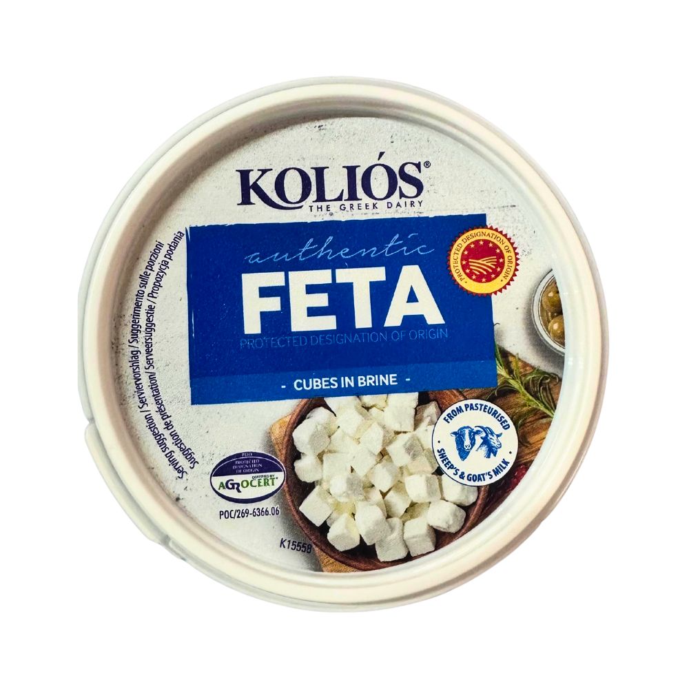 QUESO FETA CUBOS EN SALMUERA 150 GR KOLIOS