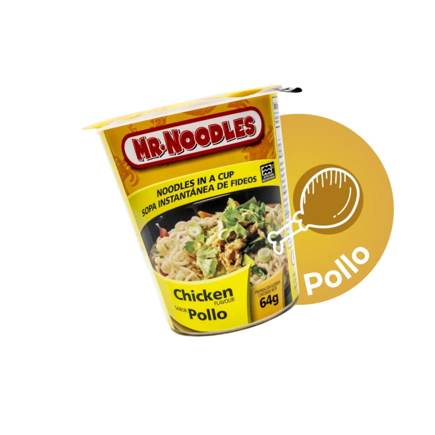 MR. NOODLE SOPA INSTANTANEA DE VASO SABOR POLLO 64 GR MR.NOODLE