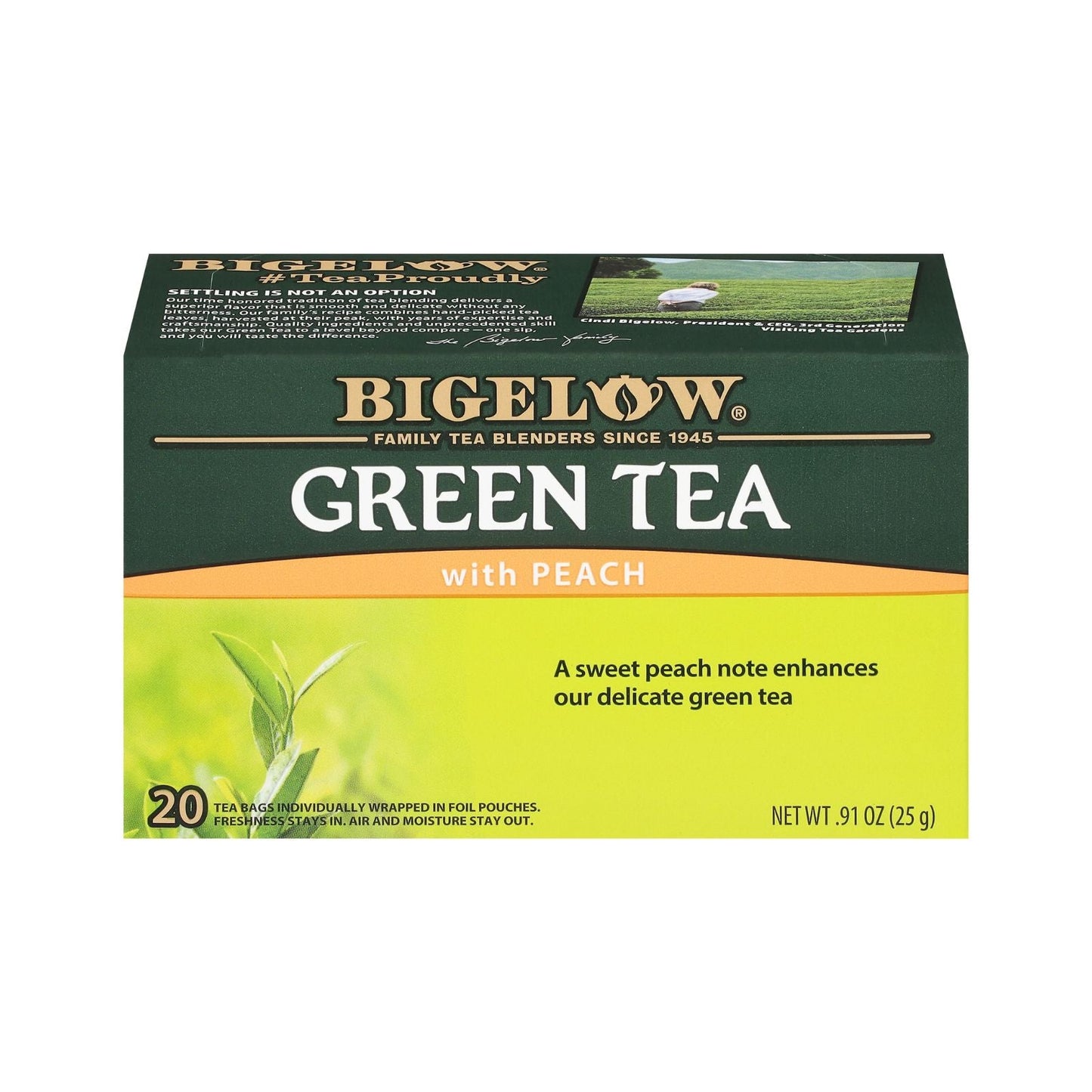 GREEN TEA WITH PEACH 20 UN BIGELOW