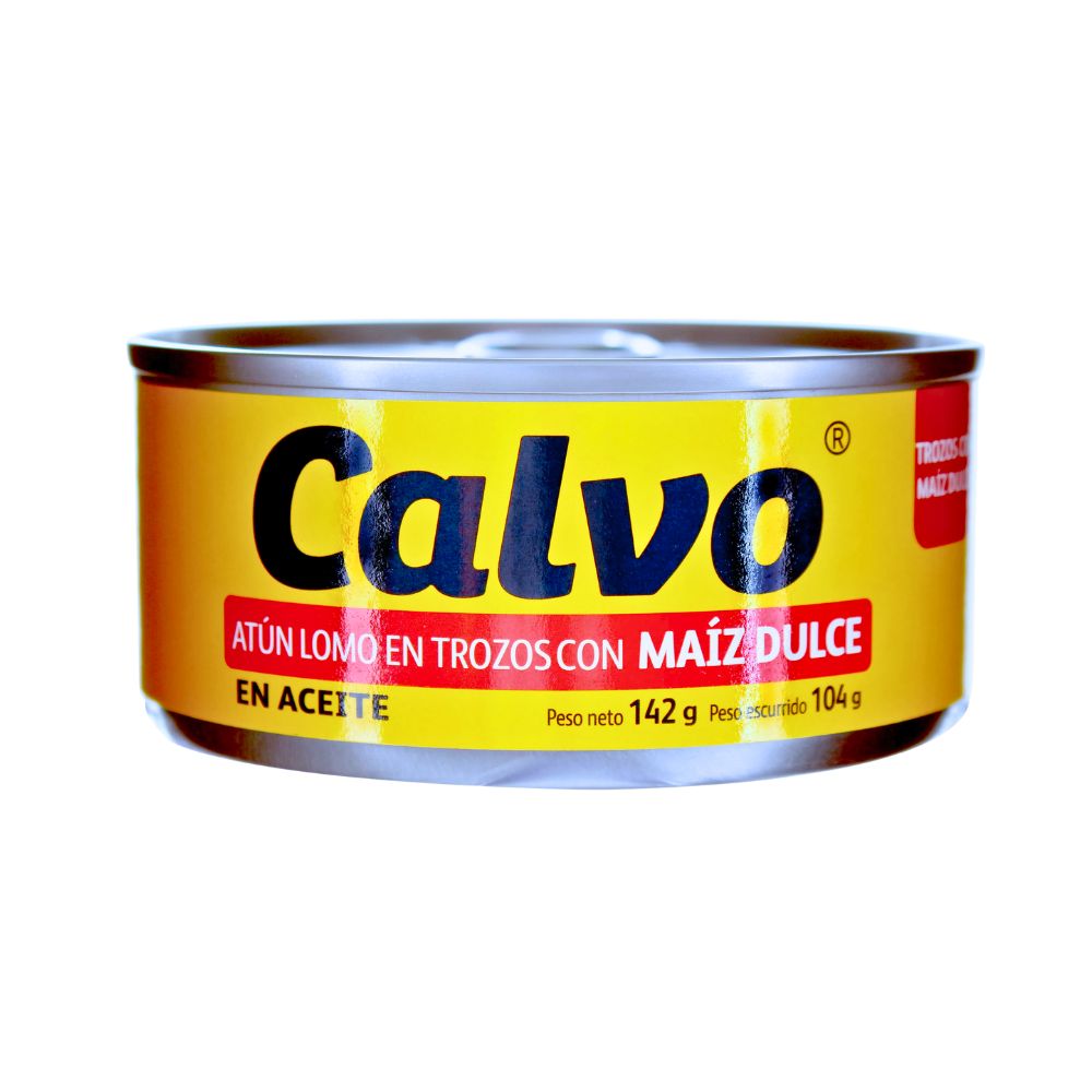 ATUN LOMO EN TROZOS CON MAIZ DULCE 142 GR CALVO