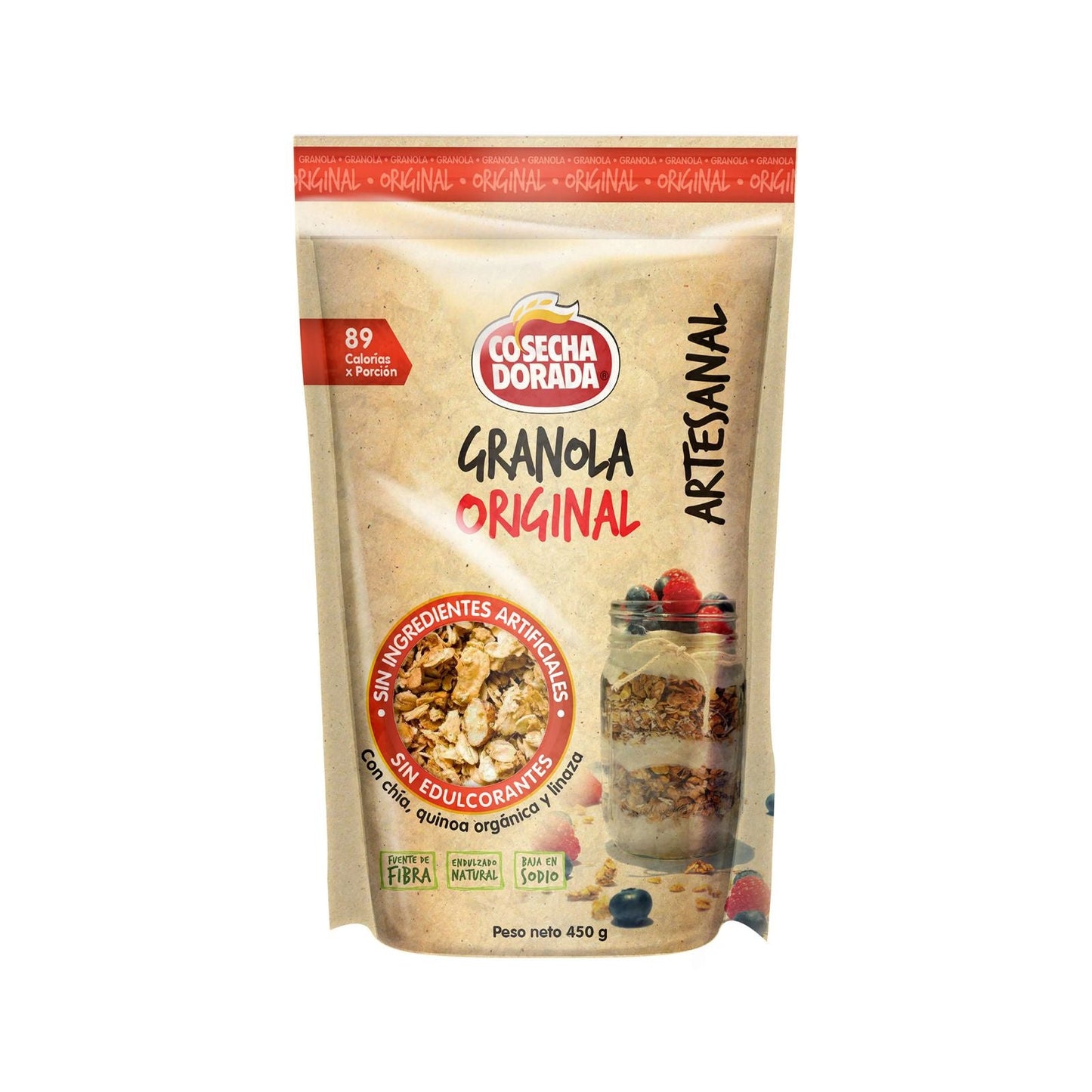 GRANOLA ARTESANAL ORIGINAL 450 GR COSECHA DORADA