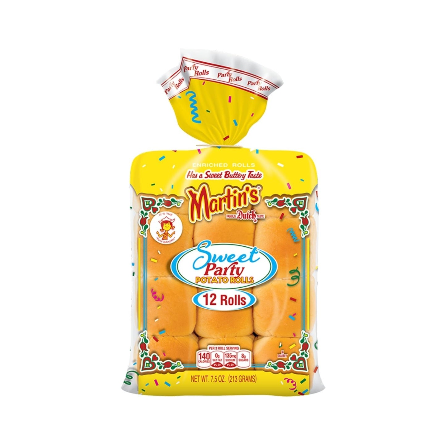 PAN SWEET PARTY POTATO ROLLS 15 OZ MARTIN'S
