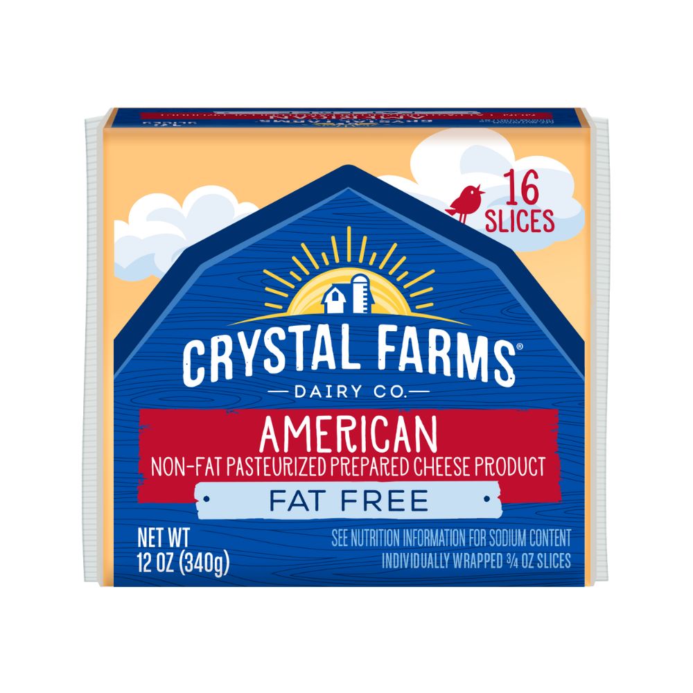 QUESO AMERICANO FAT FREE 16 SLICES 12 OZ CRYSTAL FARMS