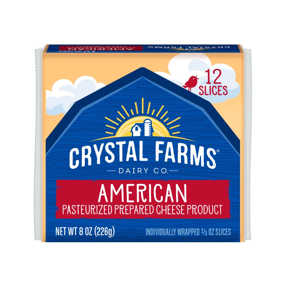 QUESO AMERICANO 12 SLICES 8 OZ CRYSTAL FARMS