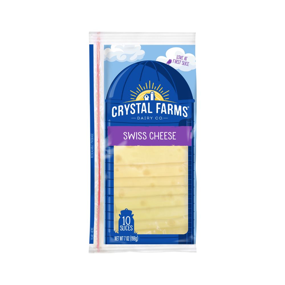QUESO SWISS 10 SLICES 7 OZ CRYSTAL FARMS