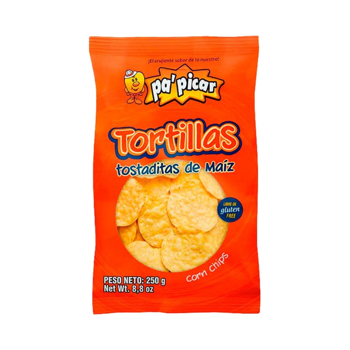 TORTILLAS TOSTADITAS DE MAIZ 250 GRS PA'PICAR