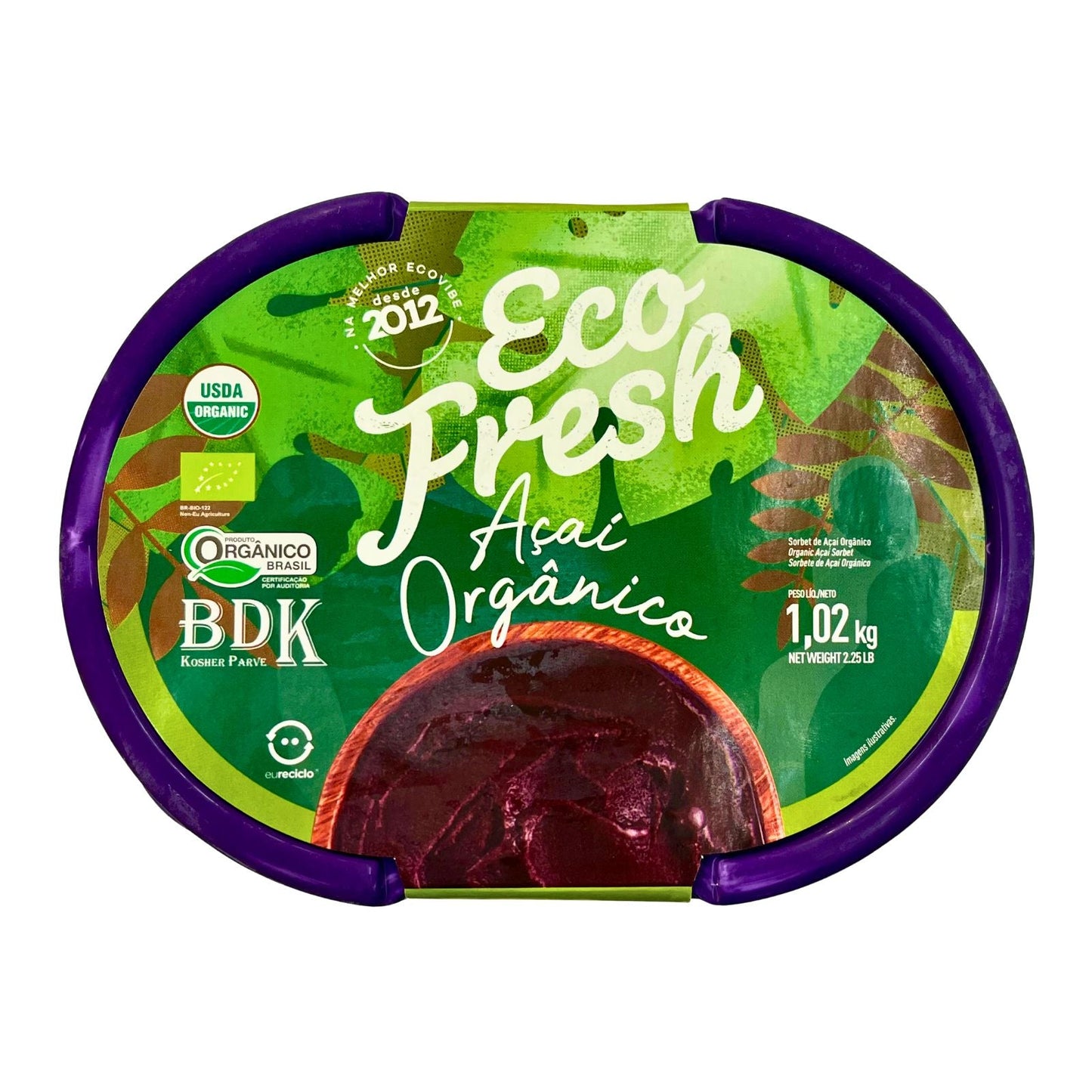 HELADO ACAI ORGANICO ECOFRESH 1.02KG AMAZONAS