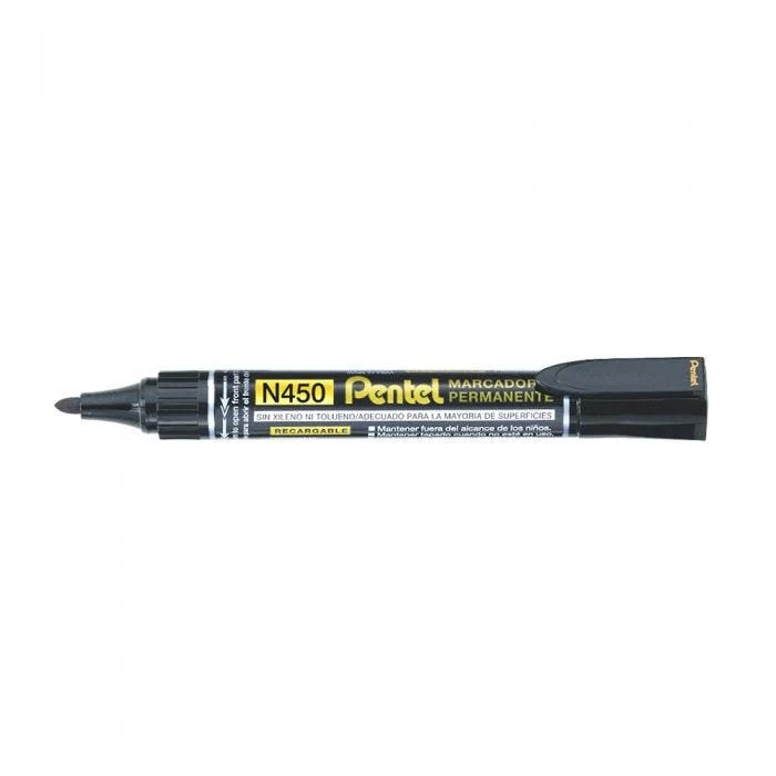 MARCADOR PERMANENTE PUNTA REDONDA NEGRO N450 PENTEL