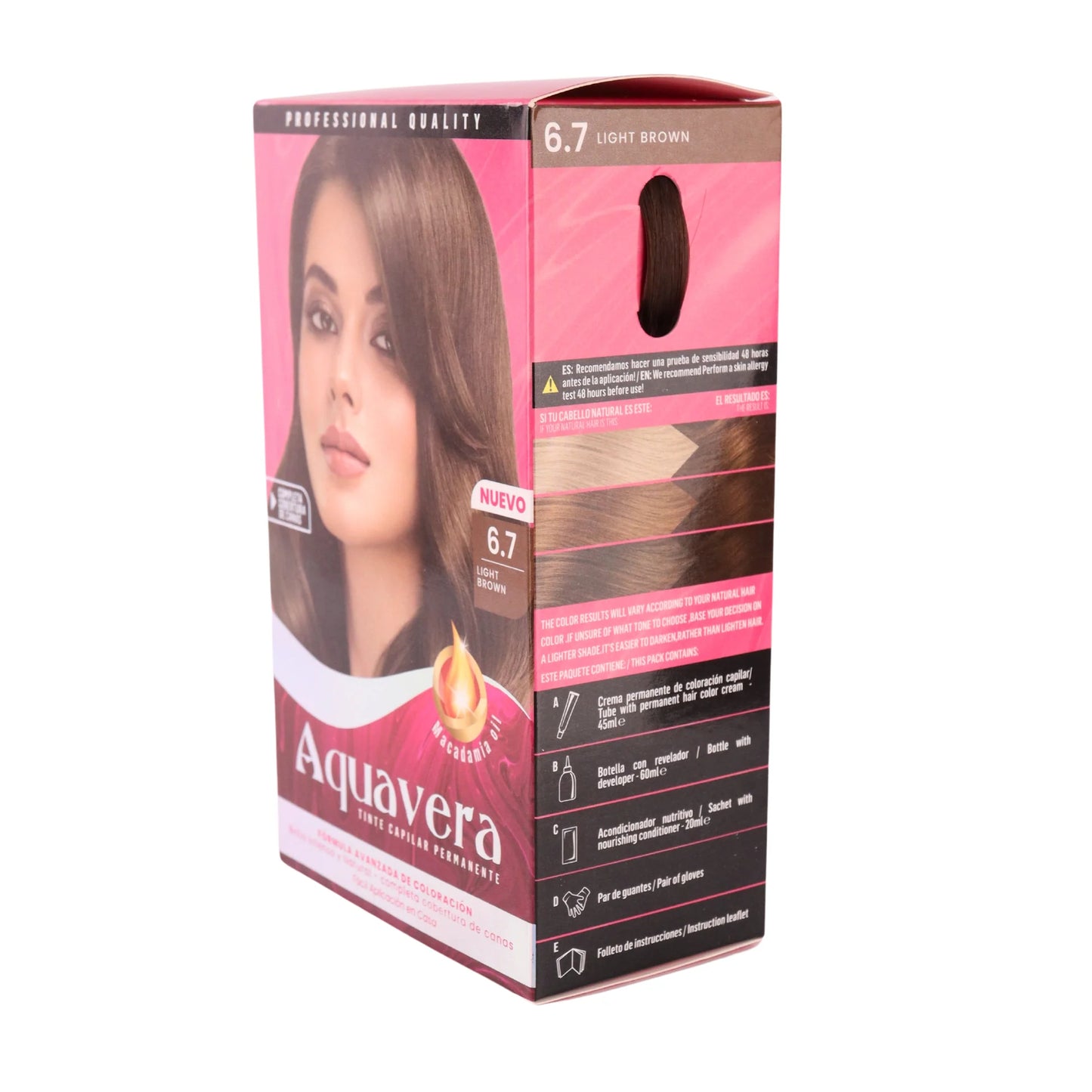 TINTE CAPILAR 6.7 LIGHT BROWN AQUAVERA