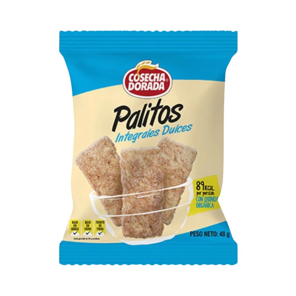 PALITOS INTEGRALES DULCES 48 GR COSECHA DORADA