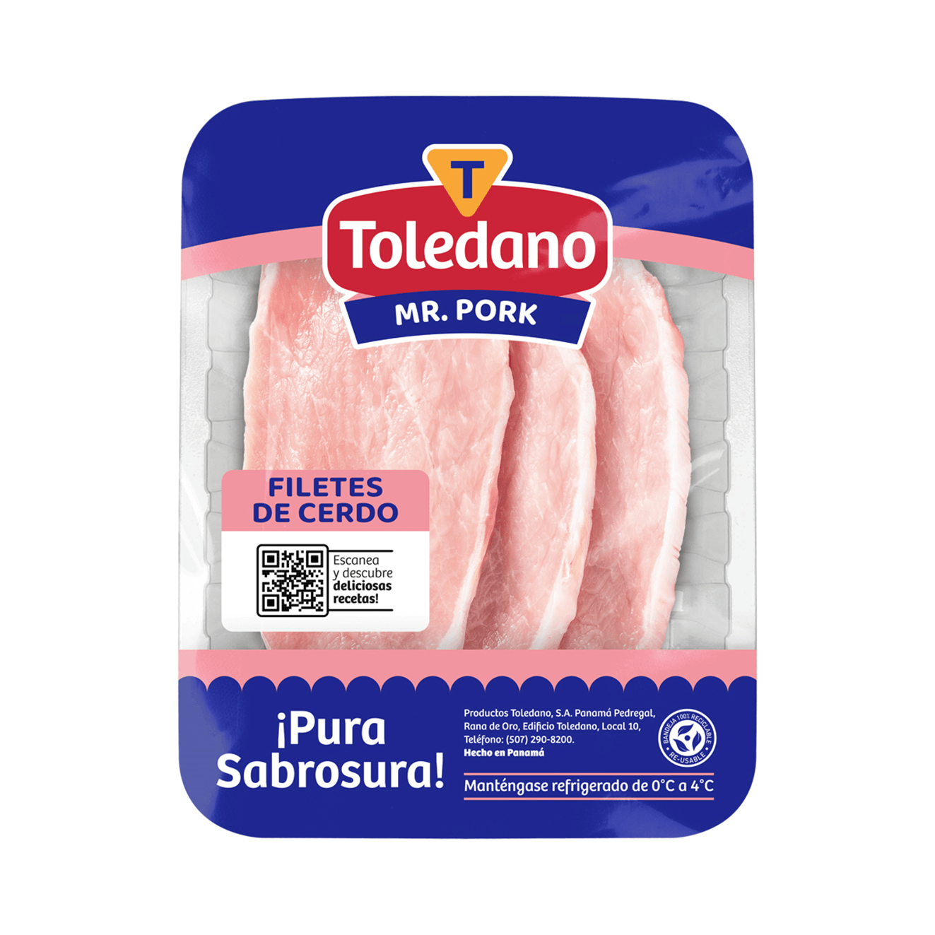 FILETE MR.PORK BANDEJA 1KG. - TOLEDANO