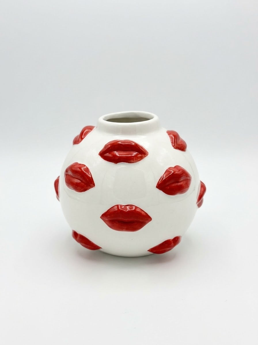 FLORERO DISENO LABIOS 12.8 CM DECORE