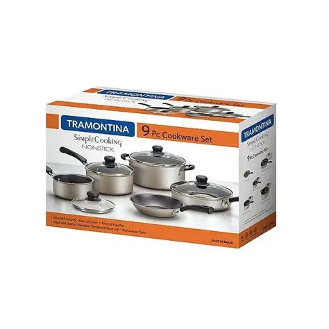 SET DE OLLAS NONSTICK 9PCS. TRAMONTINA