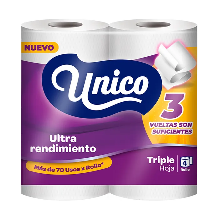 PAPEL HIGIENICO ULTRA REND.4R - UNICO