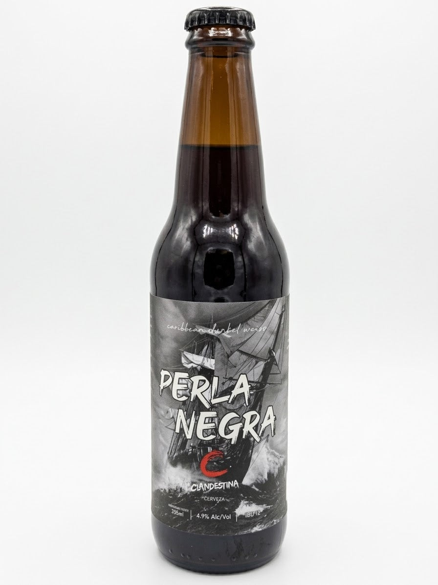 CERVEZA PERLA NEGRA 355 ML CLANDESTINA -CERVEZA