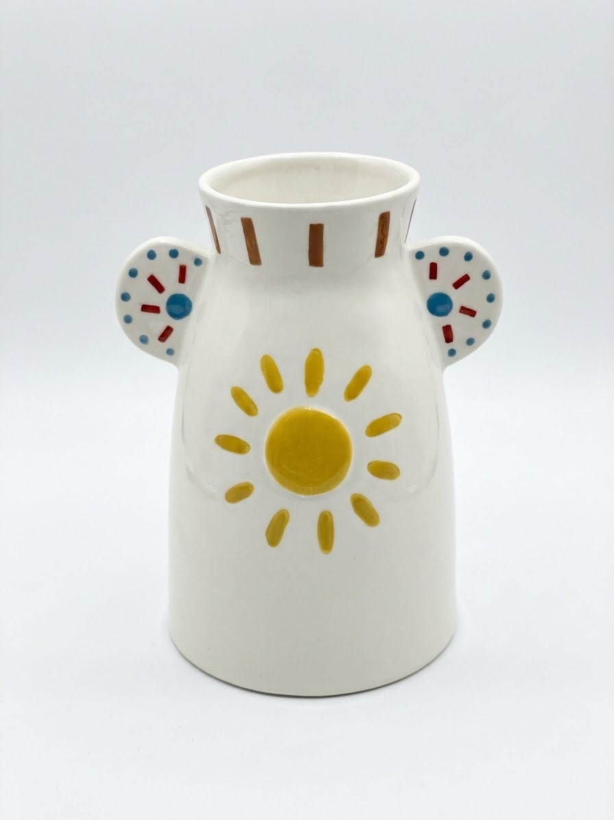 FLORERO DISENO SOL 16.5X13.5X21CM DECORE