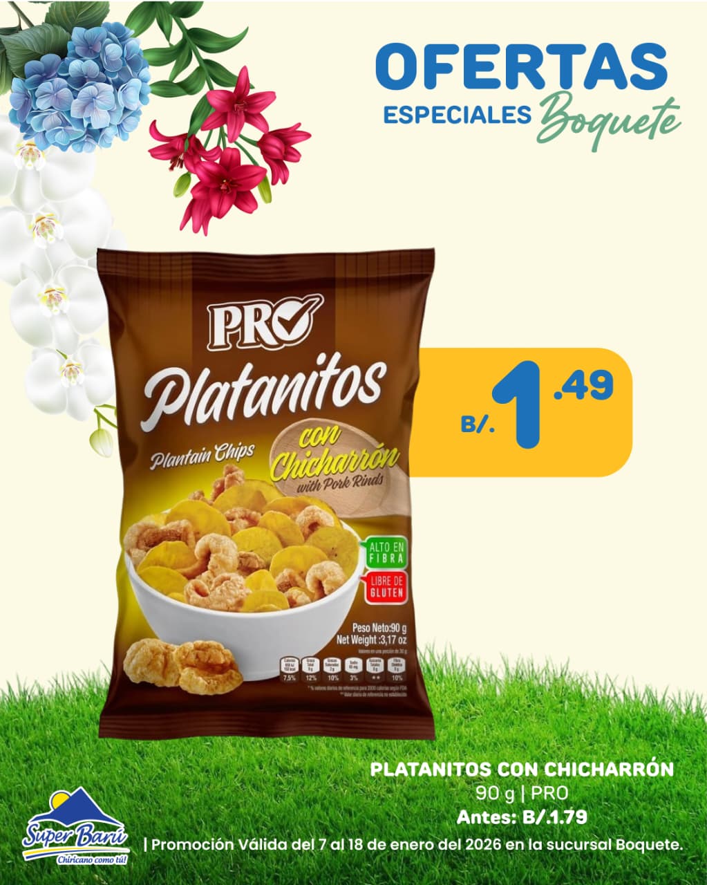 PLATANOS CON CHICHARRON 90 GR PRO