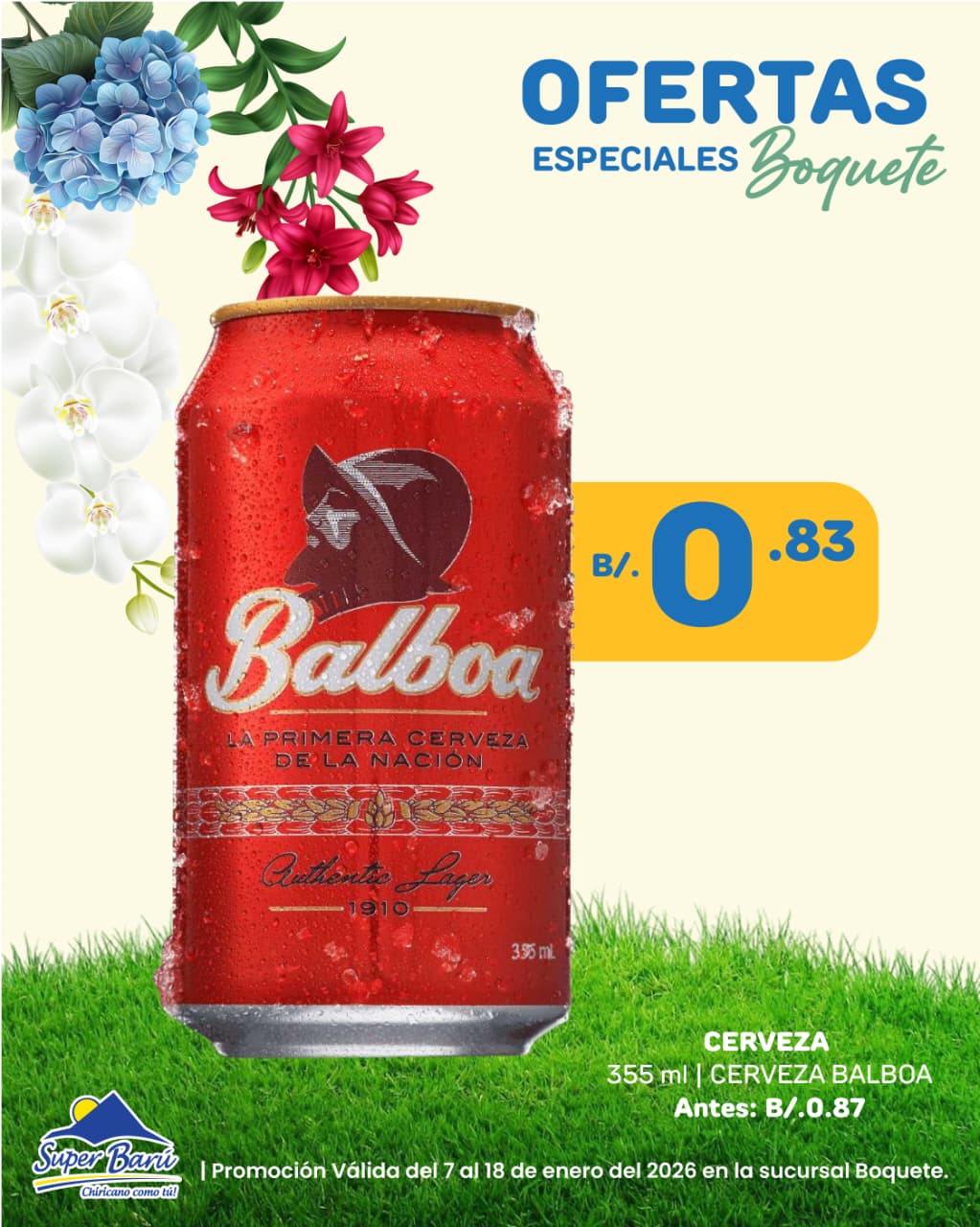 CERVEZA BALBOA DE LATA 355 ML CERVEZA BALBOA