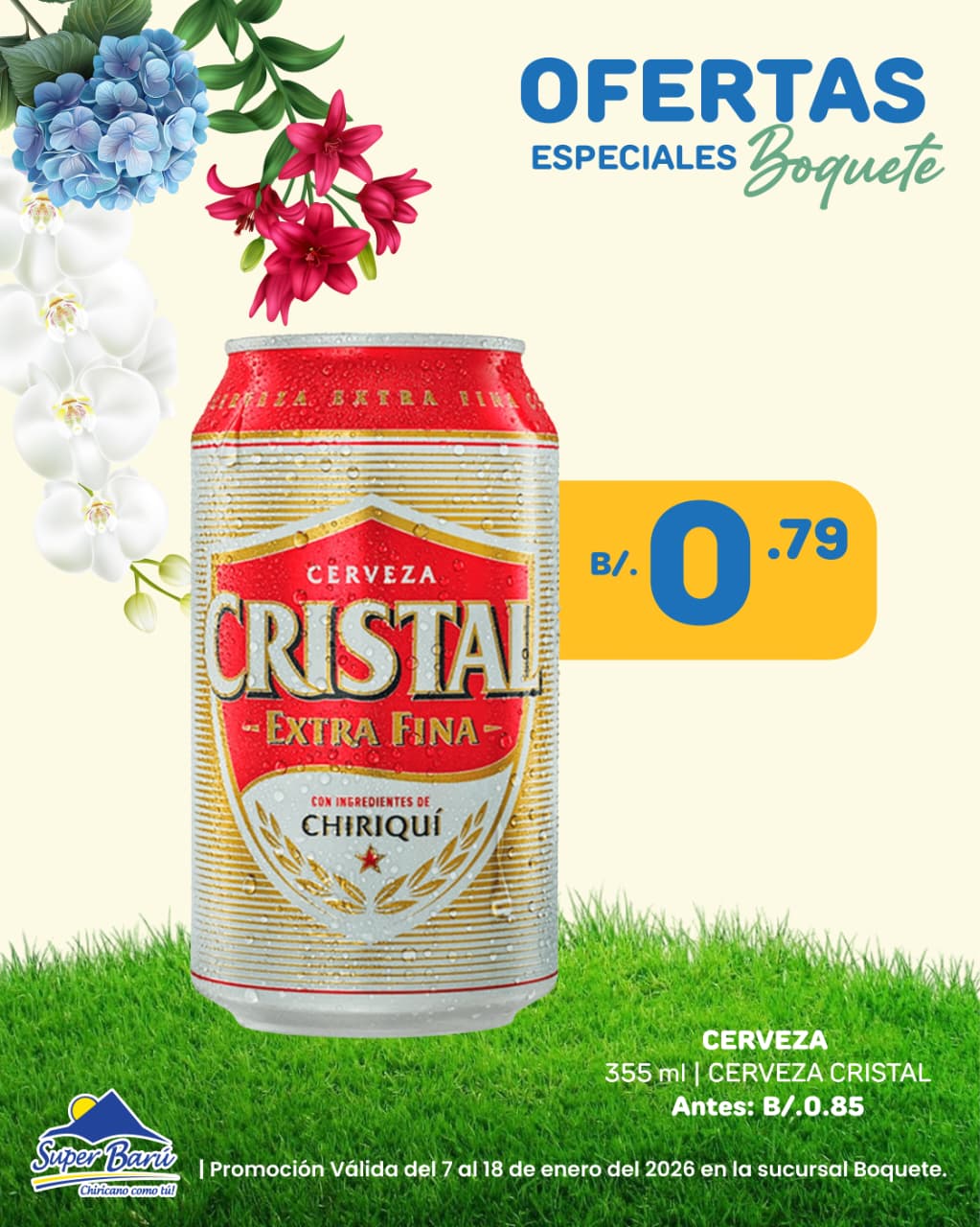 CERVEZA CRISTAL LATA 355 ML CERVEZA CRISTAL