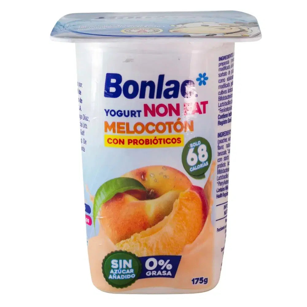 YOGURT NON FAT SLIM FIT MELOCOTON 175 GR BONLAC