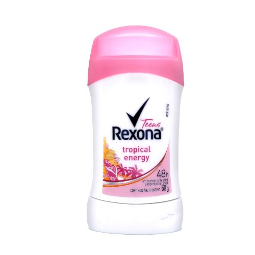 DESODORANTE EN BARRA TEEN TROPICAL ENERGY 50 GR REXONA