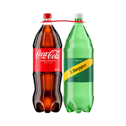 SODA 2 PACK COCA-COLA+SCHWEPPE 2.5 LT KIST