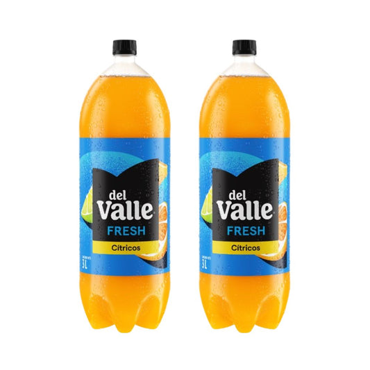 2 PACK REFRESCO NARANJA 3LTS DEL VALLE
