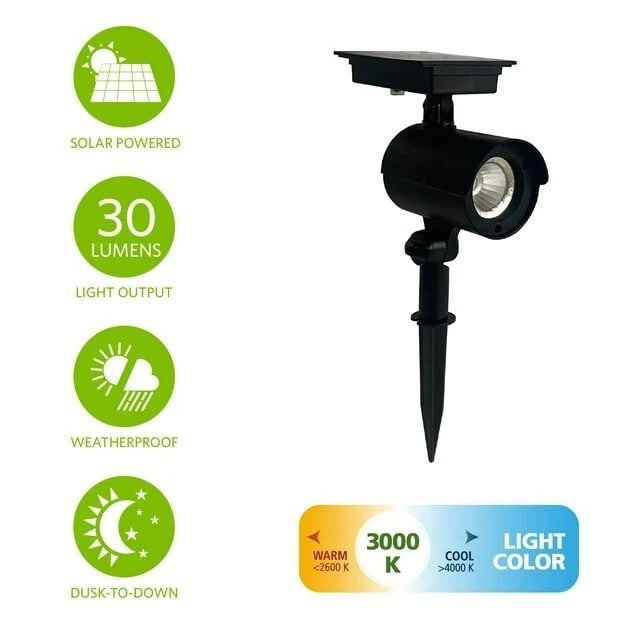 JUEGO LUCES SOLARES TIPO REFLECTOR 2PZA MAINSTAYS