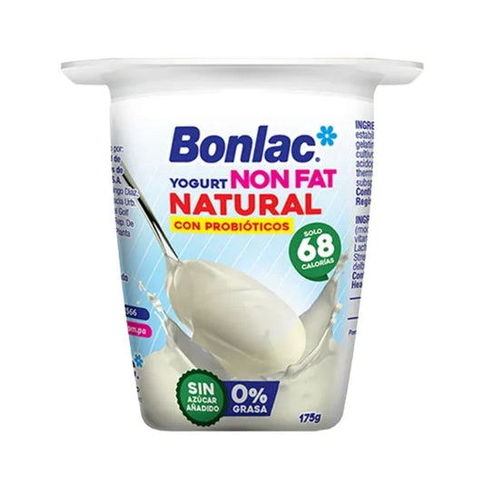 YOGURT NON FAT NATURAL 175 GR BONLAC