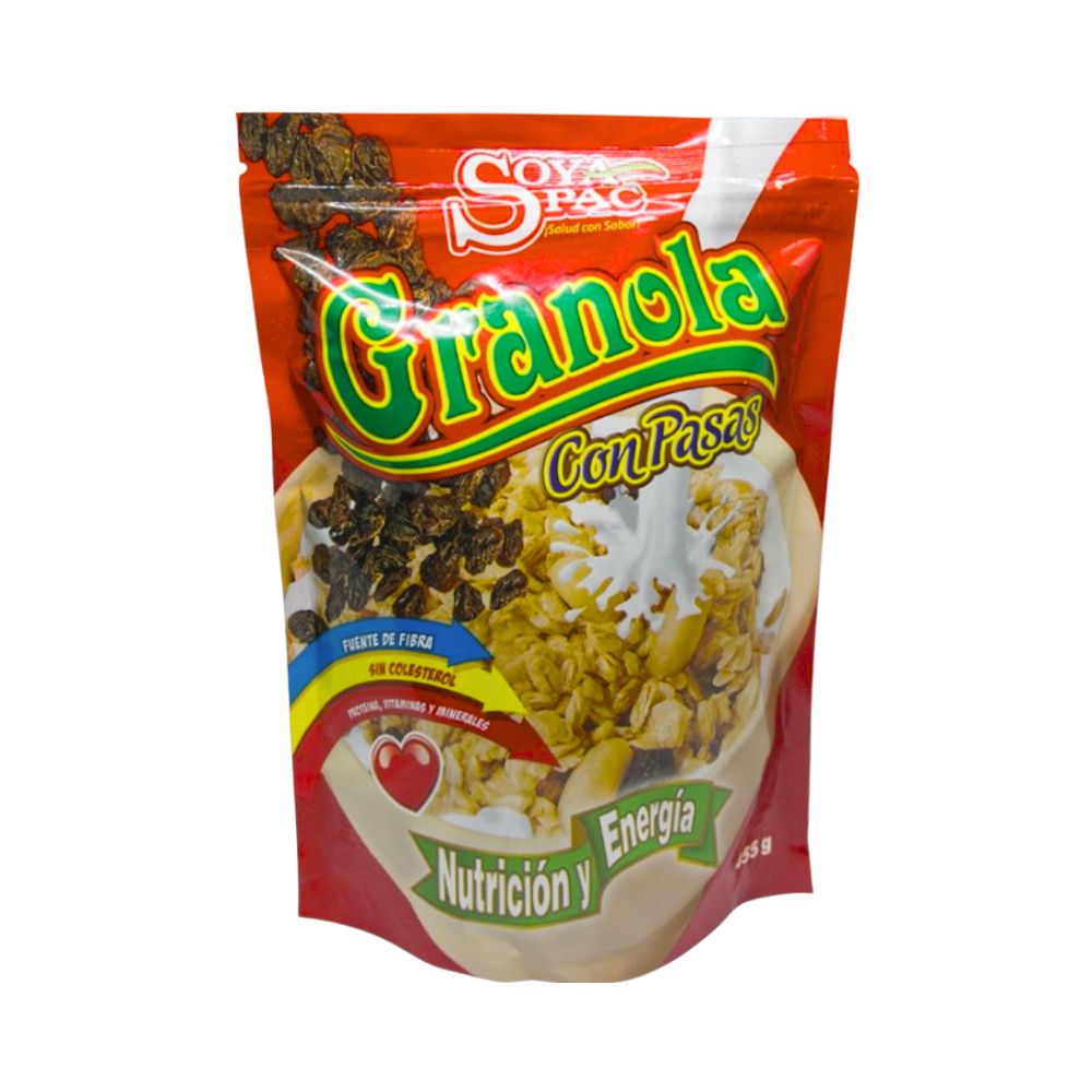 GRANOLA CON PASAS 250GR SOYA PAC